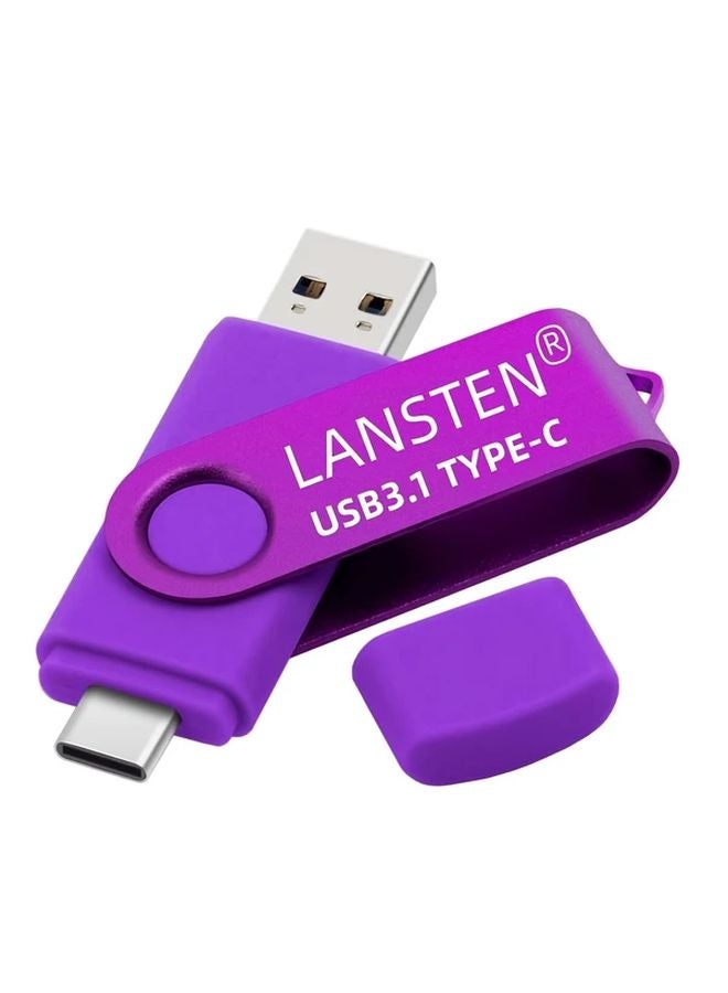 LANSTEN 256GB USB C Flash Drive 2 in 1 with USB A and Type C Port for Mac Pro Laptops PC - Image 1